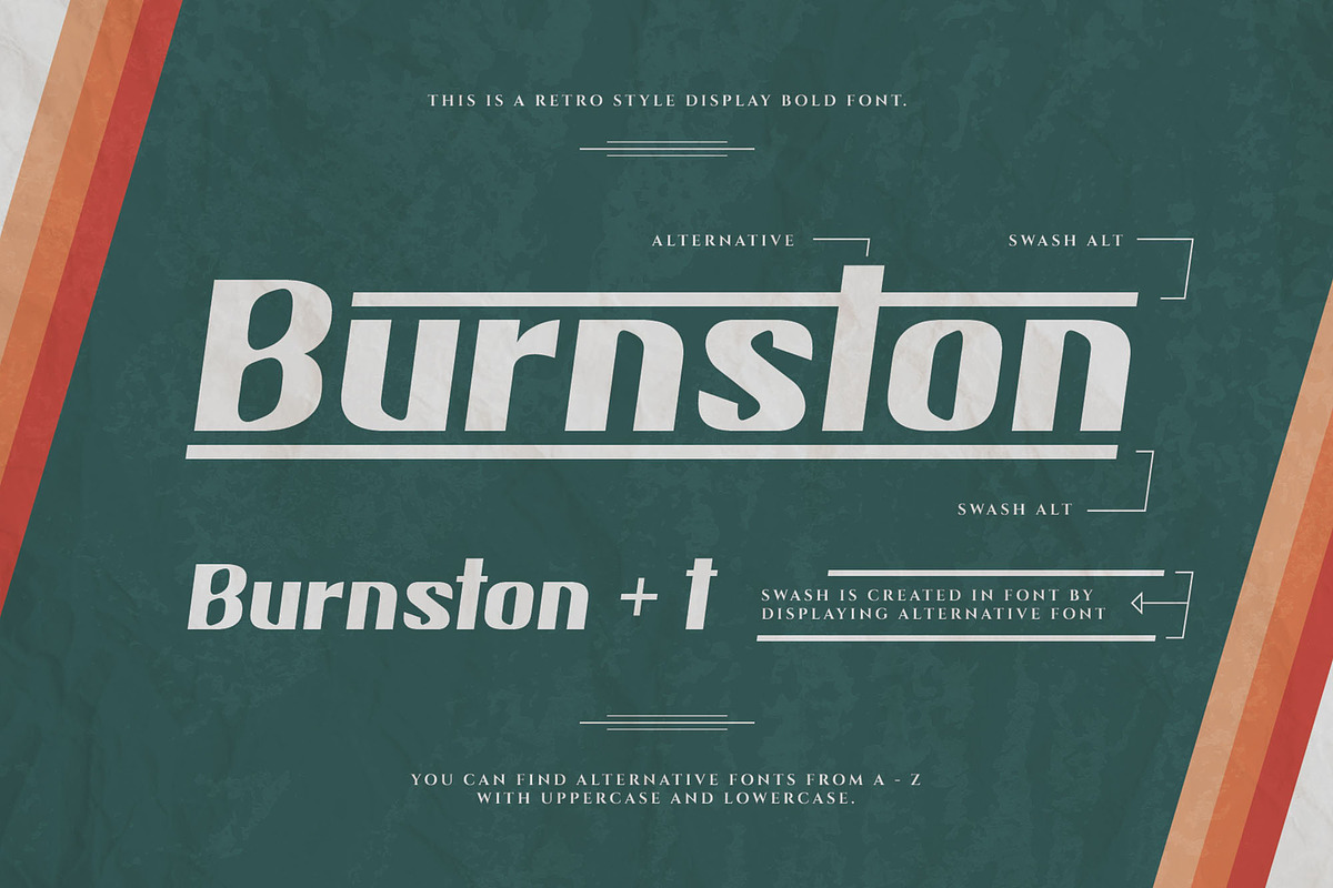 Burnston - Display Font, a Sans Serif Font by Maculinc Type (Photo 7 of 8)