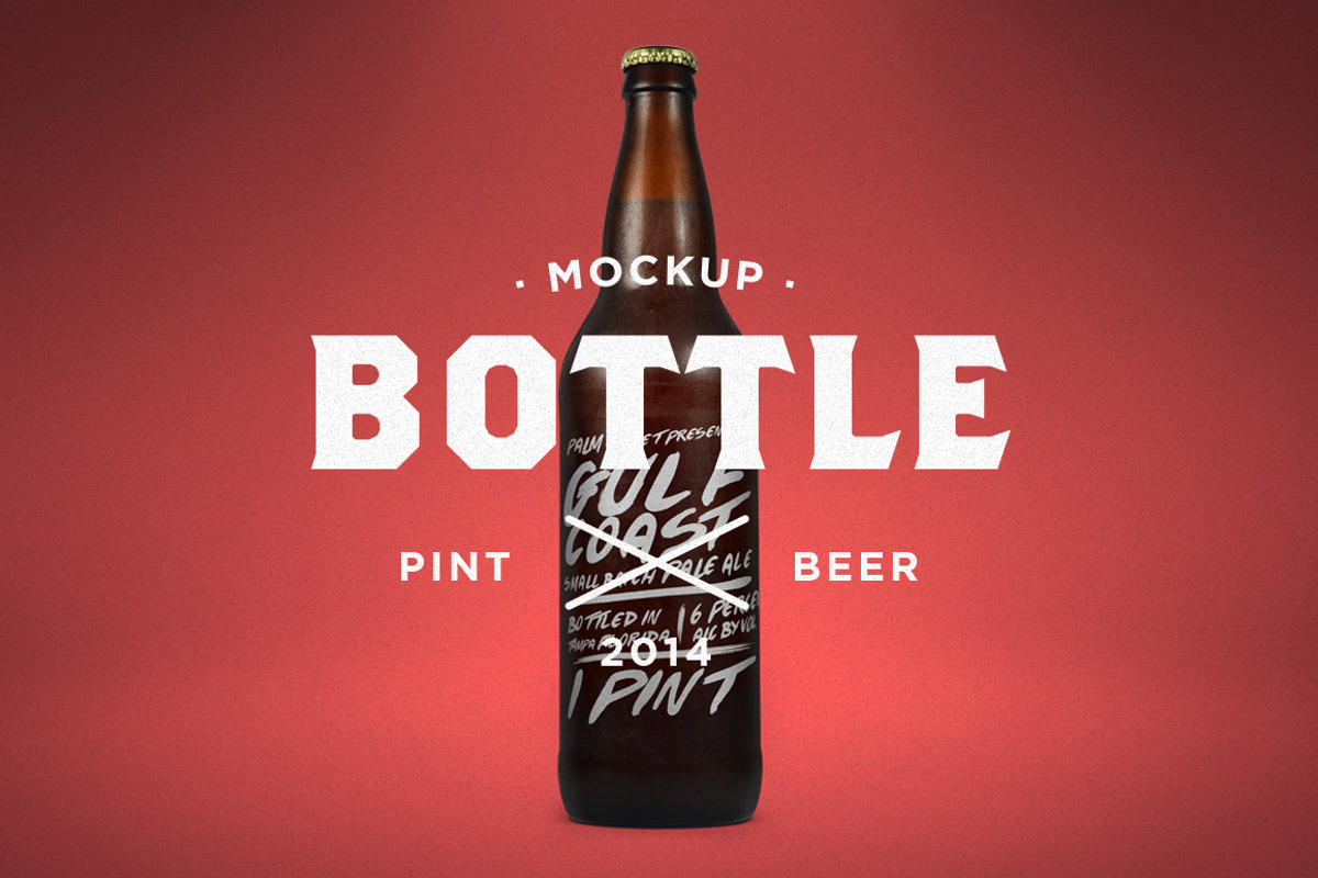 Pint Beer Mock-Up, a Cups & Container Mockup by Palm Street Creative (Photo 1 of 3)