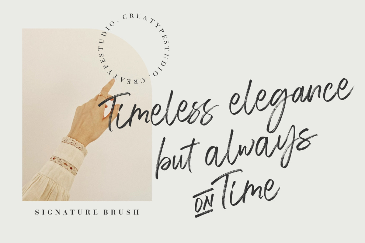 The Brands Quest Signature Brush, a Script Font by Creatype Studio (Photo 2 of 9)