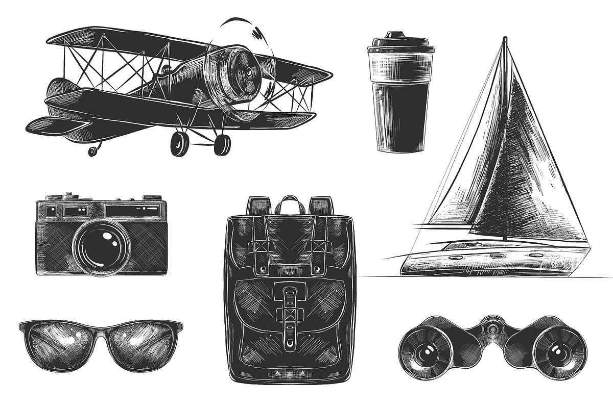 Travel and adventure bundle, a Decorative Illustration by Akimo Mia (Photo 3 of 15)