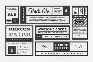 34 Vintage Labels