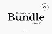 The Creative Font Bundle - Volume 01, a Sans Serif Font by Publiworks (Thumbnail 1 of 8)