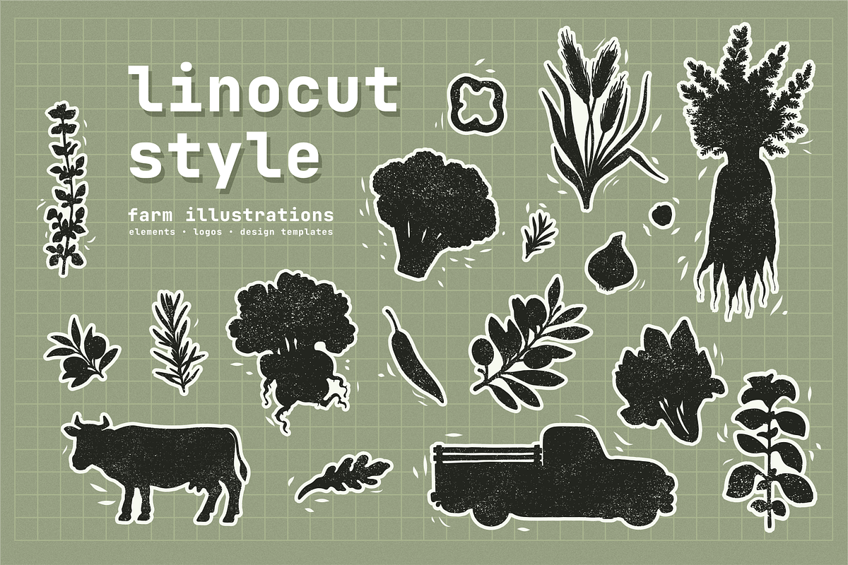Linocut farm illustrations, an Animal Illustration by adehoidar (Photo 1 of 9)