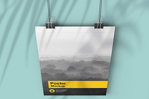 Vertical Hanging Poster Mockup