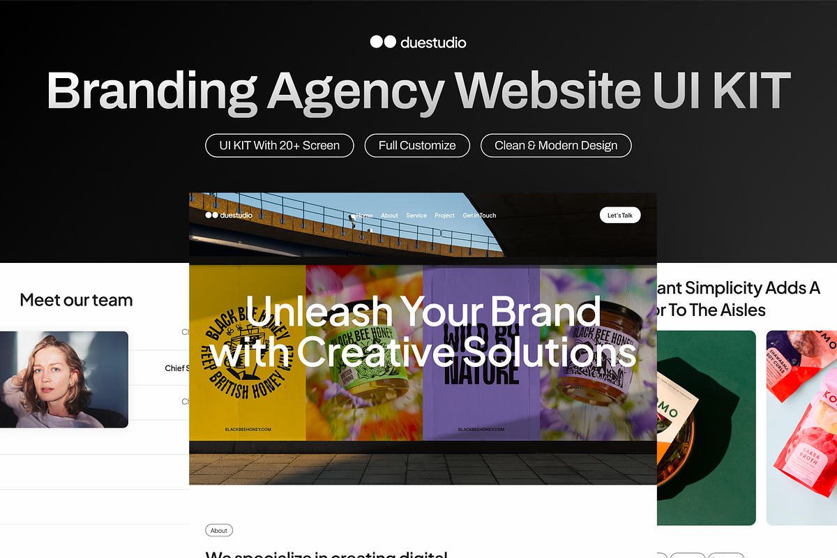 Duestudio - Company Website UI KIT A, a Device Mockup by Odama (Photo 1 of 6)
