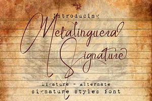 Metalinguera - Signature font