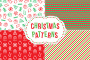 Christmas patterns + greeting card, a Pattern Graphic by Evgeniya Dzhumm (Thumbnail 1 of 3)