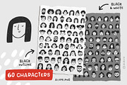 Cute people faces collection, a Graphic by Murvin (Thumbnail 2 of 11)