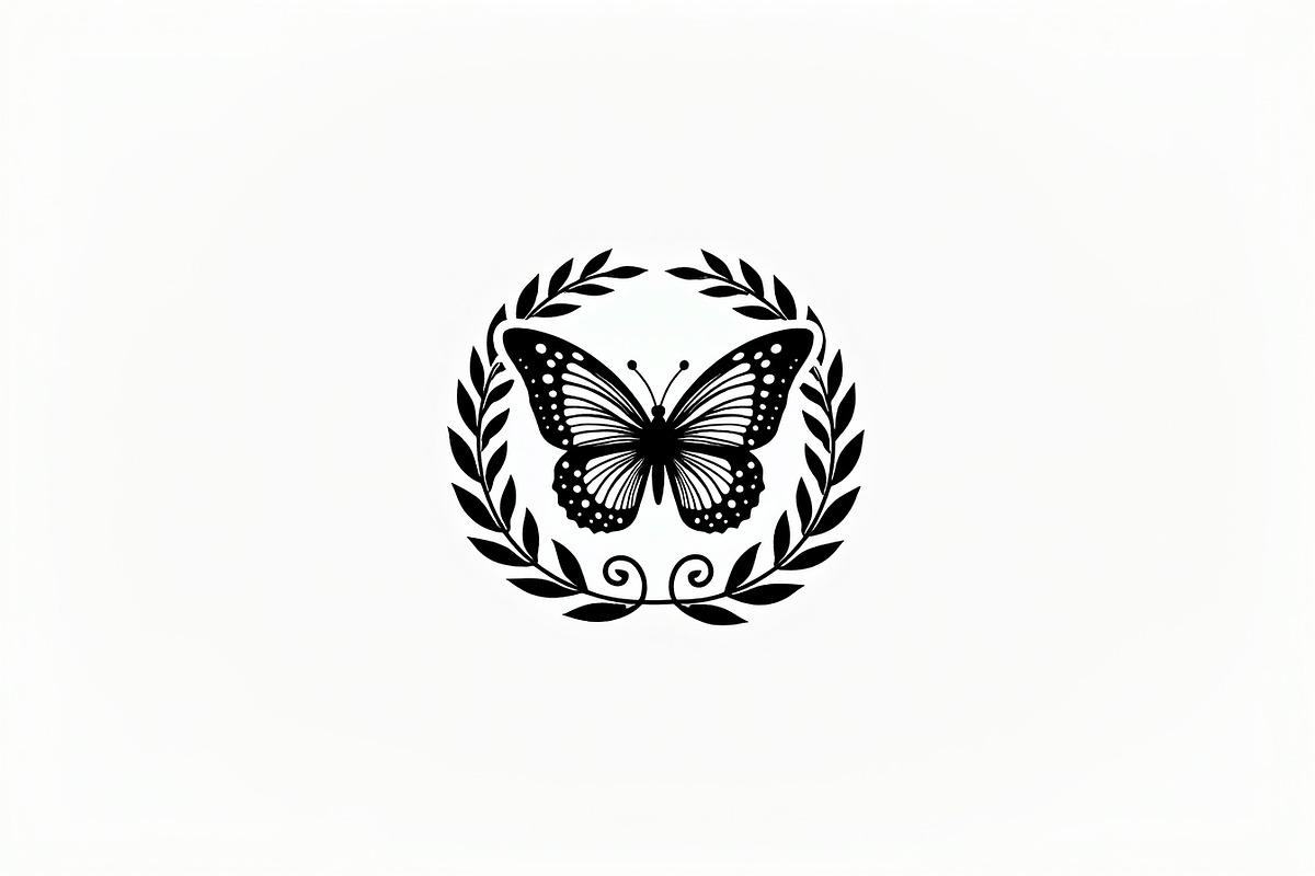 Rose Butterfly Wreath Silhouette —, an Illustration by Amazin_art (Photo 25 of 25)