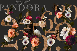 Pandora Moody Floral Clip Art Set