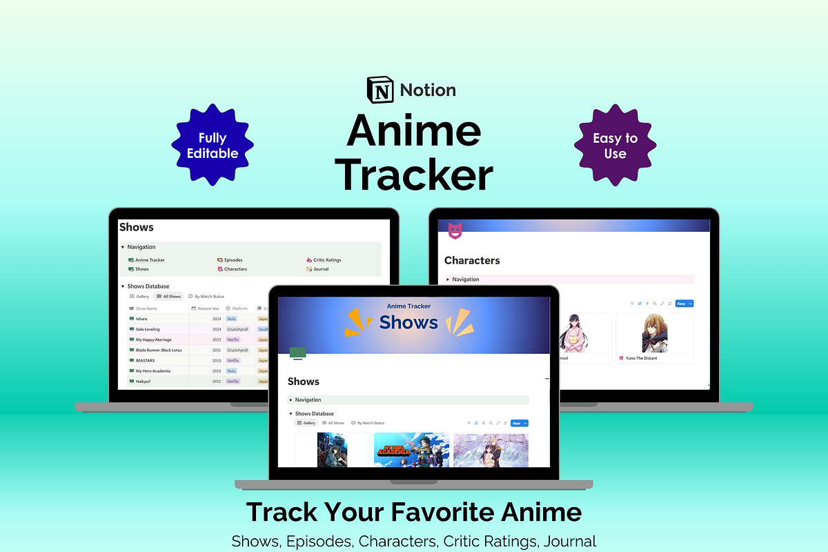 Anime Tracker - Notion