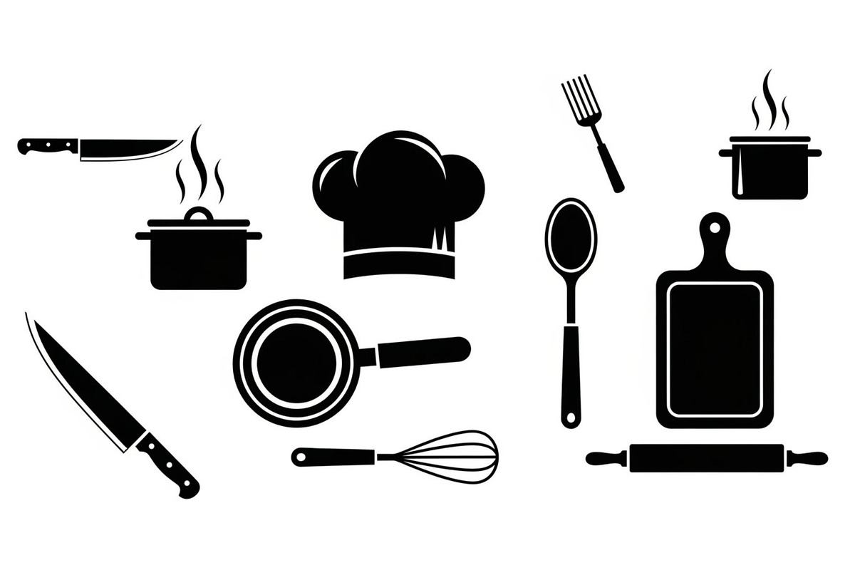 Kitchen Cooking Icon Vector Bundle, an Illustration by jahid234 (Photo 38 of 51)
