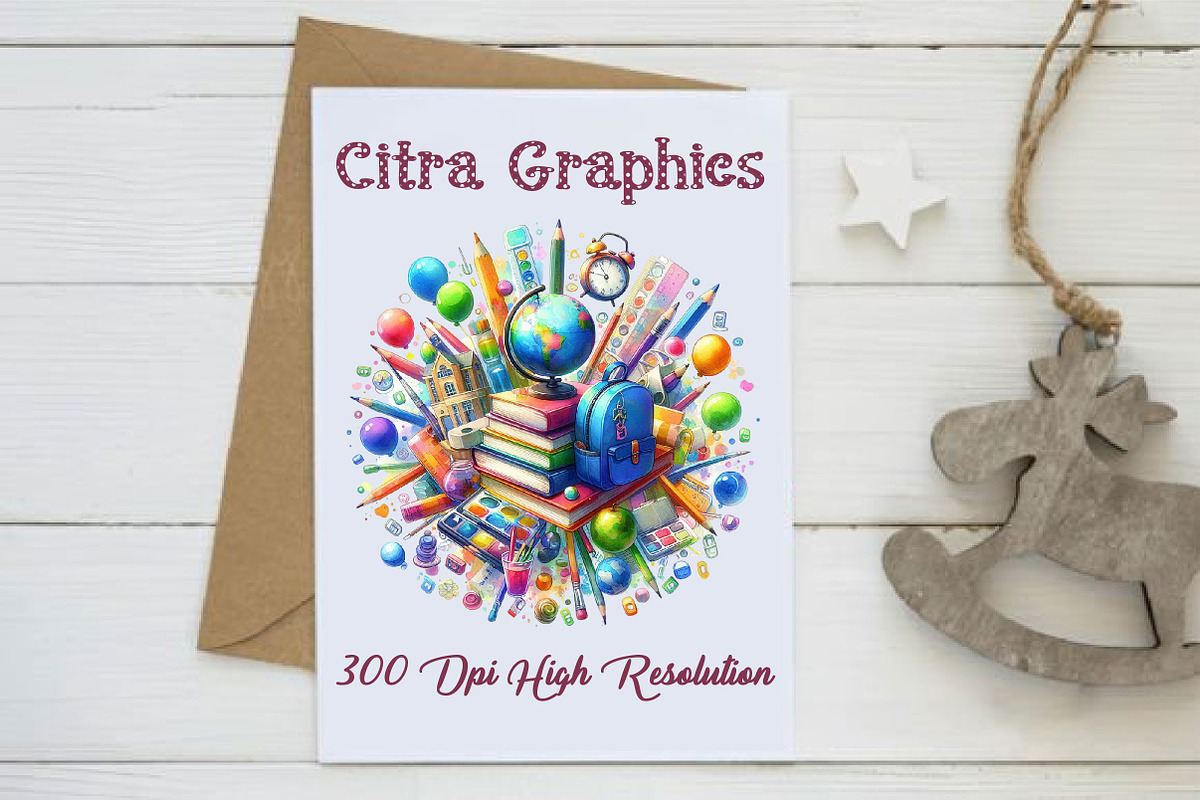 Back to School PNG Clipart Bundle, a Graphic by CitraGraphics (Photo 3 of 6)