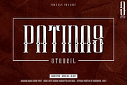 Patinas Stencil (Family Font), a Serif Font by inumocca_type (Thumbnail 1 of 10)