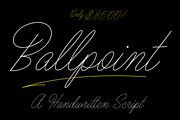Ballpoint Script, a Script Font by Drew Melton (Thumbnail 1 of 5)