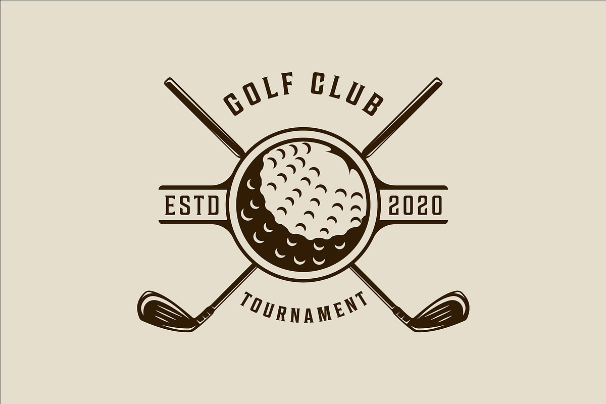 golf club logo vintage vector, a Design Template by zyxroun shop