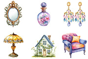 Watercolor Boudoir Clipart, an Illustration by Designking (Thumbnail 2 of 5)