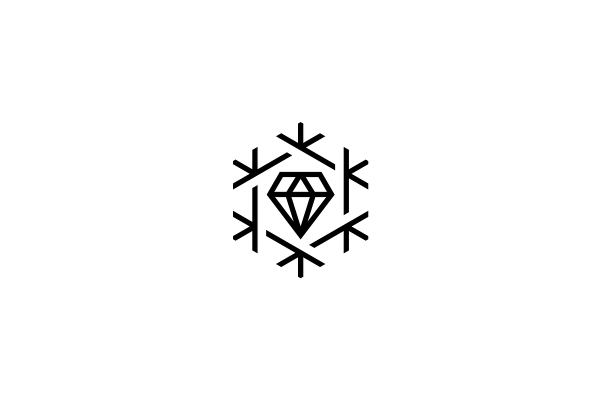 Minimalist Snowflake Diamond Logo, a Branding & Logo Template by Luxury Logos (Photo 3 of 4)