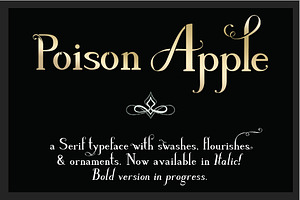Poison Apple: a Serif & Script font