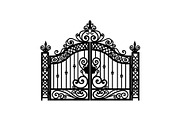 Ornate Wrought Iron Gate Vector Bund, an Illustration by Designs_River (Thumbnail 24 of 47)