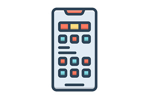 App mobile color icon, a Duotone Icon by Creative priyanka