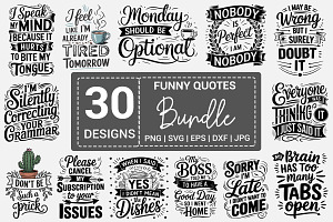 Funny Sarcastic Quotes Bundle, an Illustration by Actual Pixel