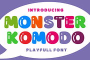 Monster Komodo, a Handwritten Font by Fourteen Letter (Thumbnail 1 of 7)