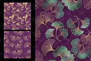 Purple and Gold Ginkgo Digital Paper, a Texture Graphic by Digital Curio (Thumbnail 5 of 5)