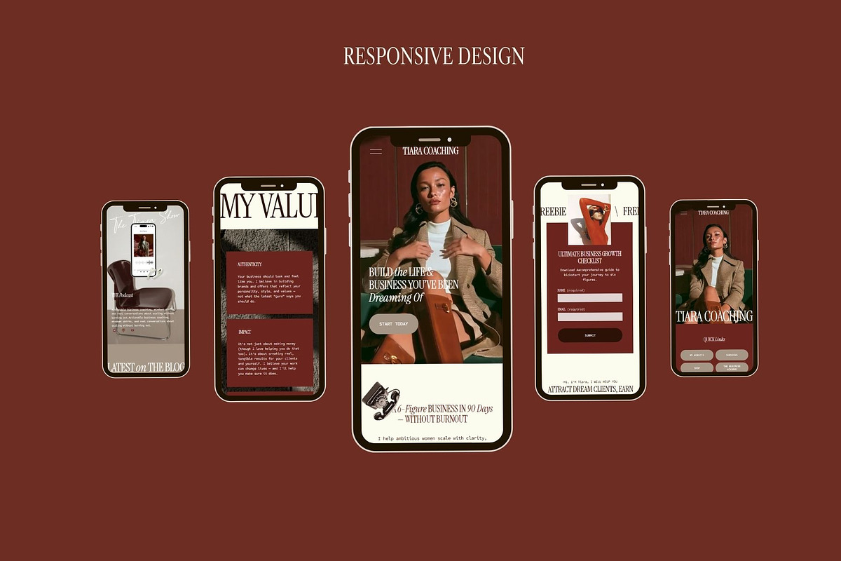 Red Squarespace Template for coaches, a Squarespace Template by Row Creative (Photo 5 of 10)