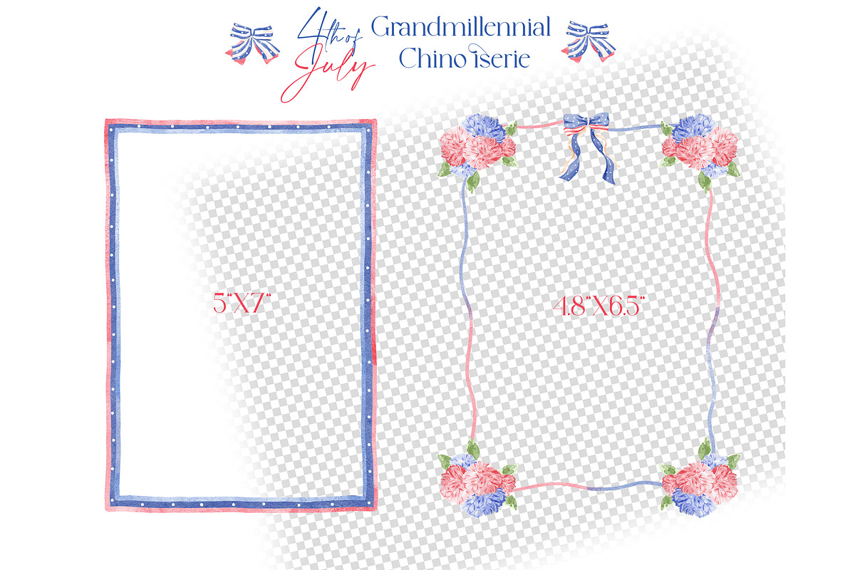 4th of July Watercolor Clipart, an Illustration by TheHappyGiftArt (Photo 5 of 9)