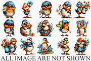 Spring Cute Baby Birds Clipart PNG, an Illustration by Canvas Craft (Thumbnail 3 of 7)