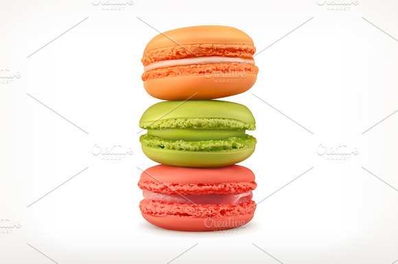 Almond Macaroons Sweets Vector Icon