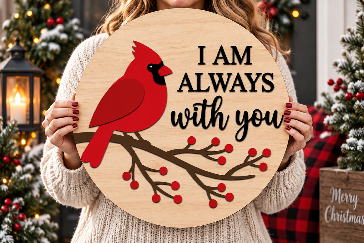 Red Cardinal Christmas Laser Cut SVG, a Seasonal Illustration by Canvas Craft (Photo 5 of 6)