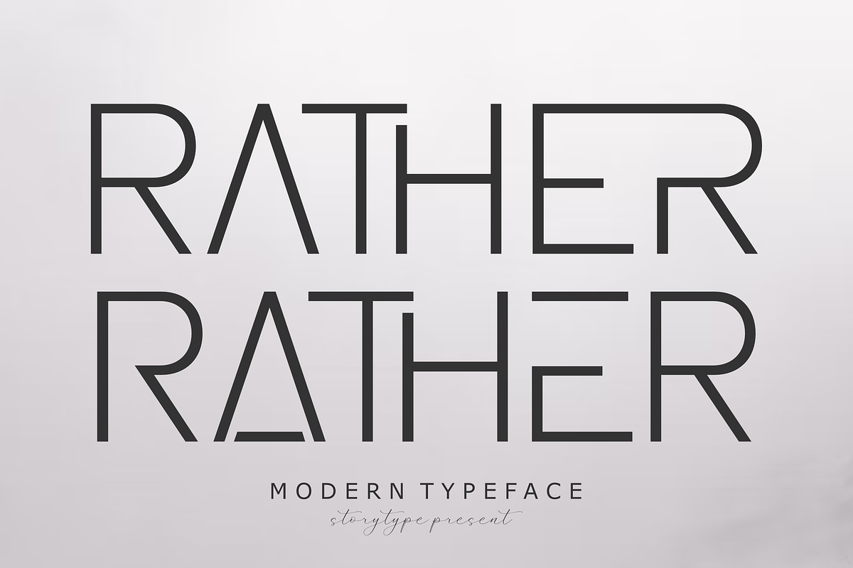 Rather Modern Typeface Font, a Sans Serif Font by Storytype Studio (Photo 1 of 14)