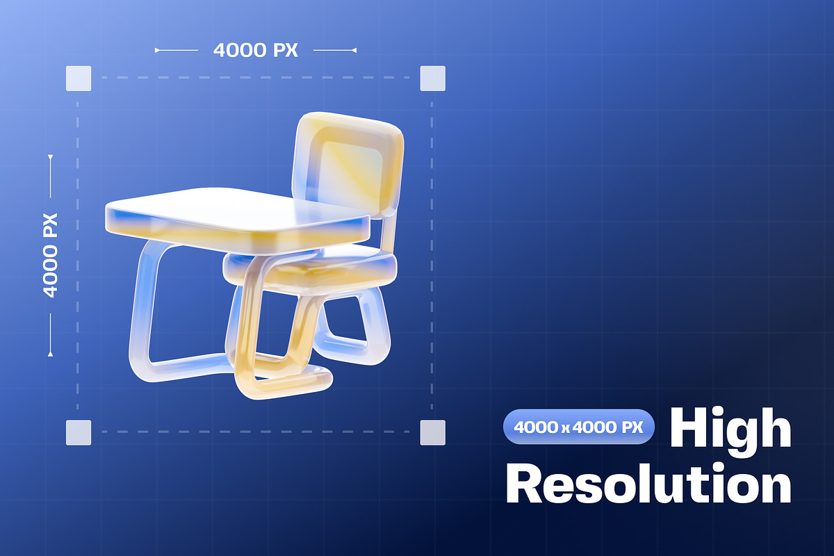 School Kids Essentials 3D Icon Pack, an Object 3D Model by Haps Space (Photo 2 of 4)