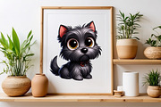 Watercolor Cute Puppy Png clipart, a Seasonal Illustration by Craft Nest (Thumbnail 4 of 5)