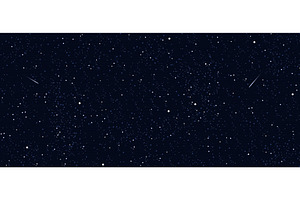 Blue night sky with stars and glow, an Illustration by Flashvector