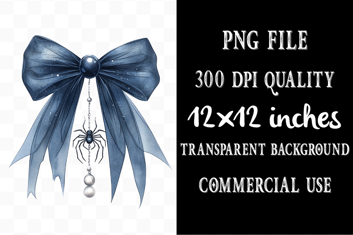 Gothic Halloween Bows Clipart, an Illustration by Designking (Photo 4 of 4)