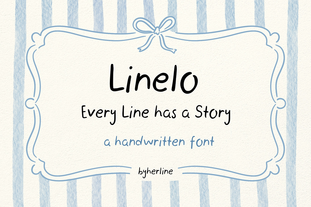 Linelo - A Handwritten Font, a Handwritten Font by byherline (Photo 1 of 4)