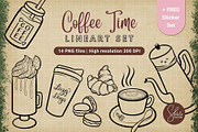 Coffe Time - Lineart Set, a Food Illustration by shielscreations (Thumbnail 1 of 4)