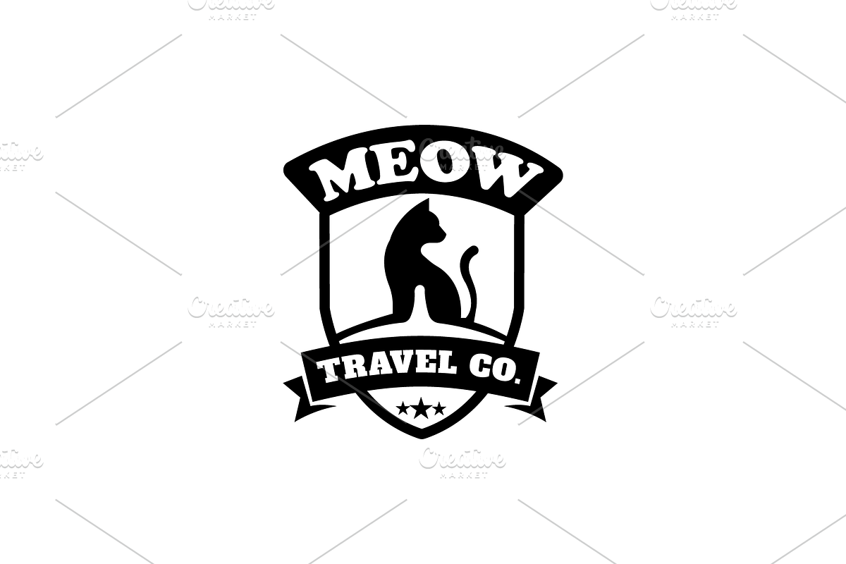Meow Travel Company Cat Logo Design, a Branding & Logo Template by Griffin Designs (Photo 4 of 7)