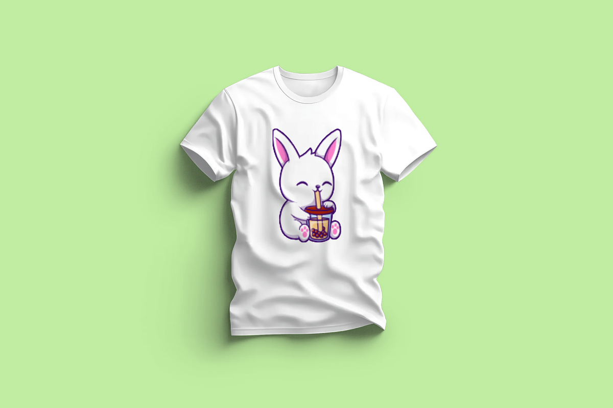 Cute Rabbit Drink Boba Milk Tea, an Animal Illustration by Artstorystudio (Photo 3 of 3)