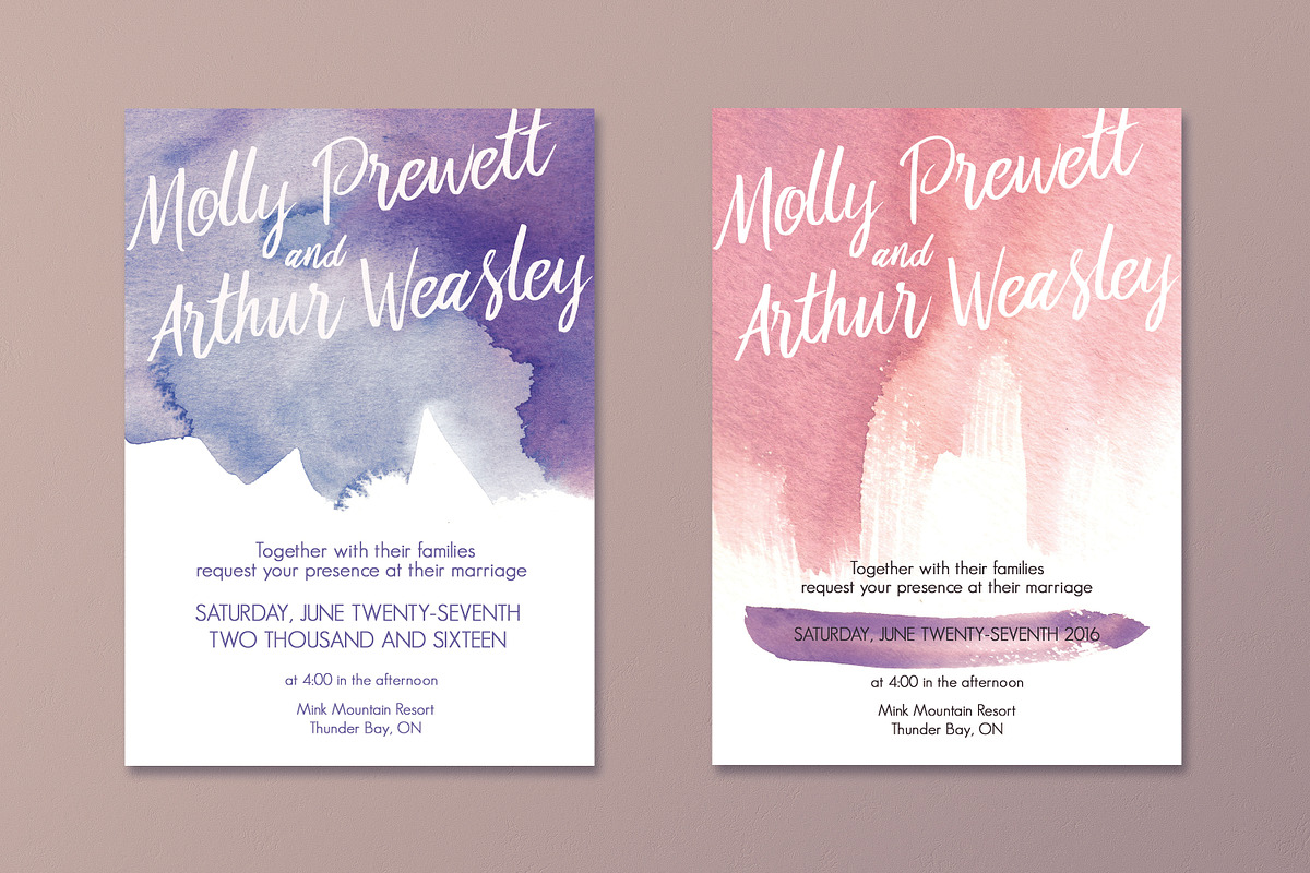The Dreamy Watercolour Collection, an Invitation Template by Knotted Design (Photo 4 of 9)