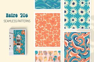 Retro 70s Seamless Patterns Vol 1