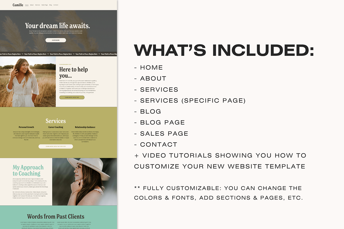 Squarespace Coach Website Template preview 3
