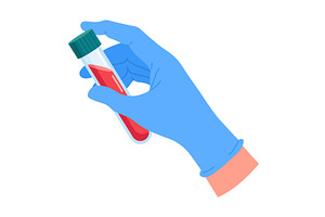 Hand of lab worker wearing, an Object Illustration by Things for designers