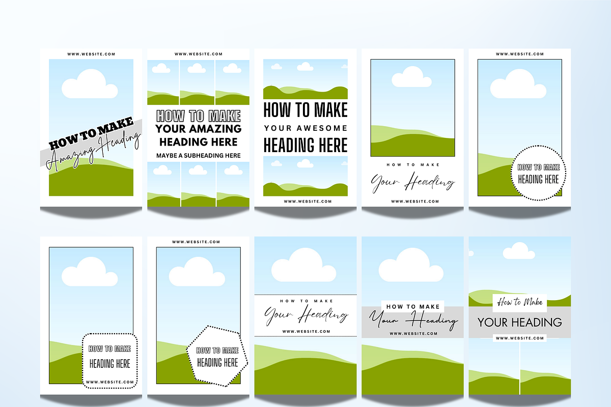 Tutorial Pinterest Pin Templates, a Social Media Template by MEDIA MINIMALIST (Photo 3 of 7)