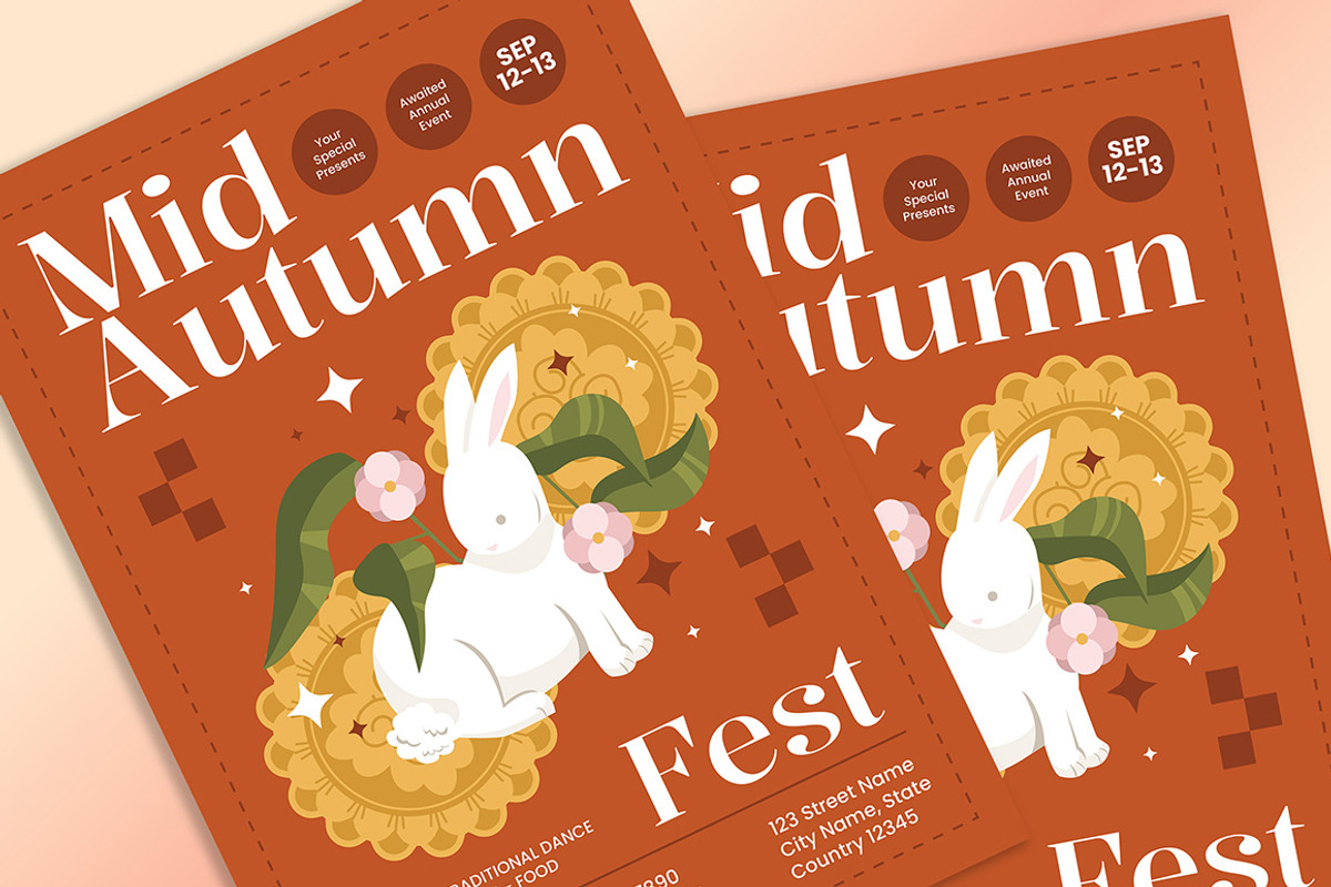 Mid Autumn Fest Flyer, a Print Template by Gumico Studio. (Photo 2 of 3)