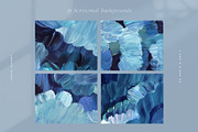 Blue Painted Abstract Backgrounds, a Texture Graphic by Basia Stryjecka (Thumbnail 12 of 18)