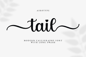 Tail Font - Script Font with Swash, a Script Font by Airotype